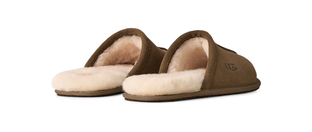 Men's Suede Open-Back Slipper - Brown