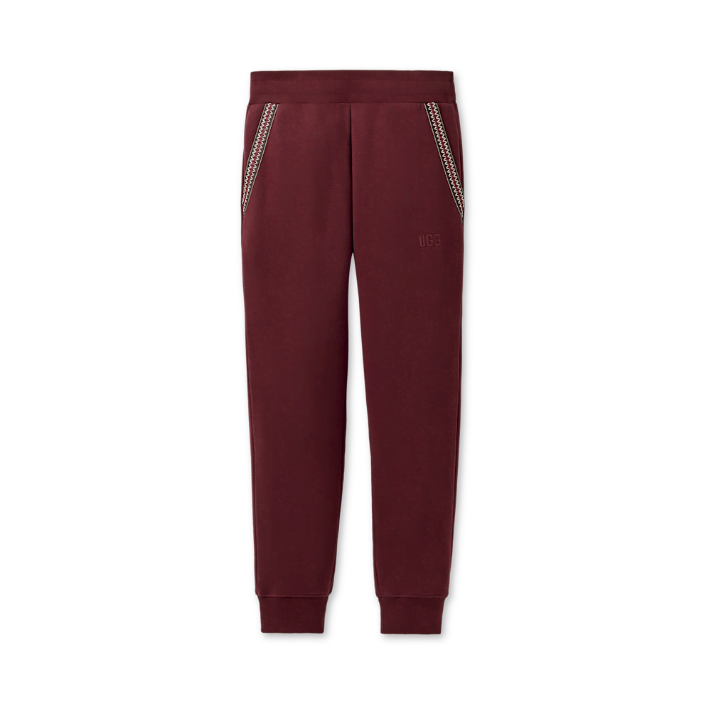 Men's Cotton Blend Drawstring Joggers - Purple
