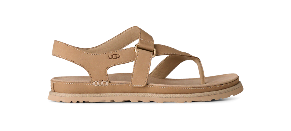 Women's Asymmetrical Toe-Post Sandal - Black