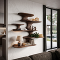 Minimalist Floating Shelf Handcrafted Solid Wood Design For Bedroom