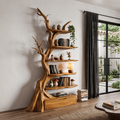 Organic Tree Bookshelf Handcrafted Sculptural Design For Living Room