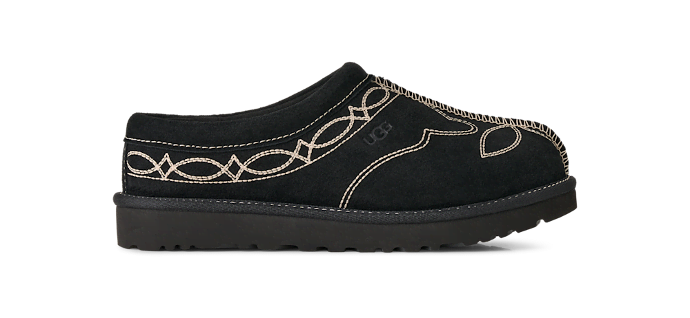 Women's Embroidered Suede Slipper - Burnt Cedar