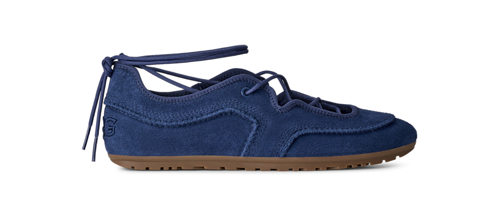 Women's Suede Ballet Sneaker - Blue