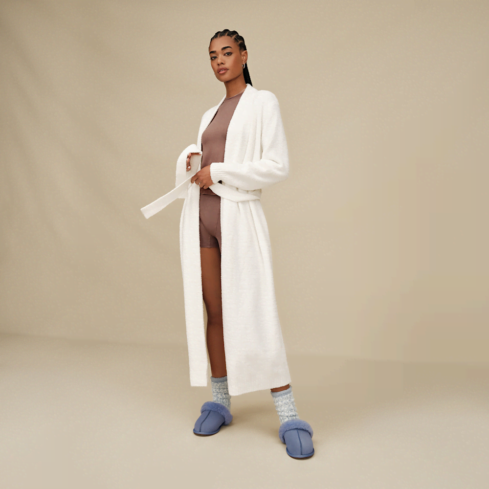 Women's Recycled Polyester Robe - Cream