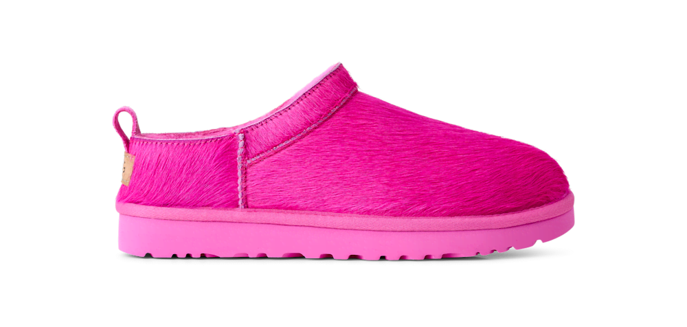 Women's Calf Hair Micro Boot - Bright Fuchsia