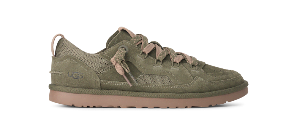 Men's Mixed Material Low Top Sneaker - Chestnut
