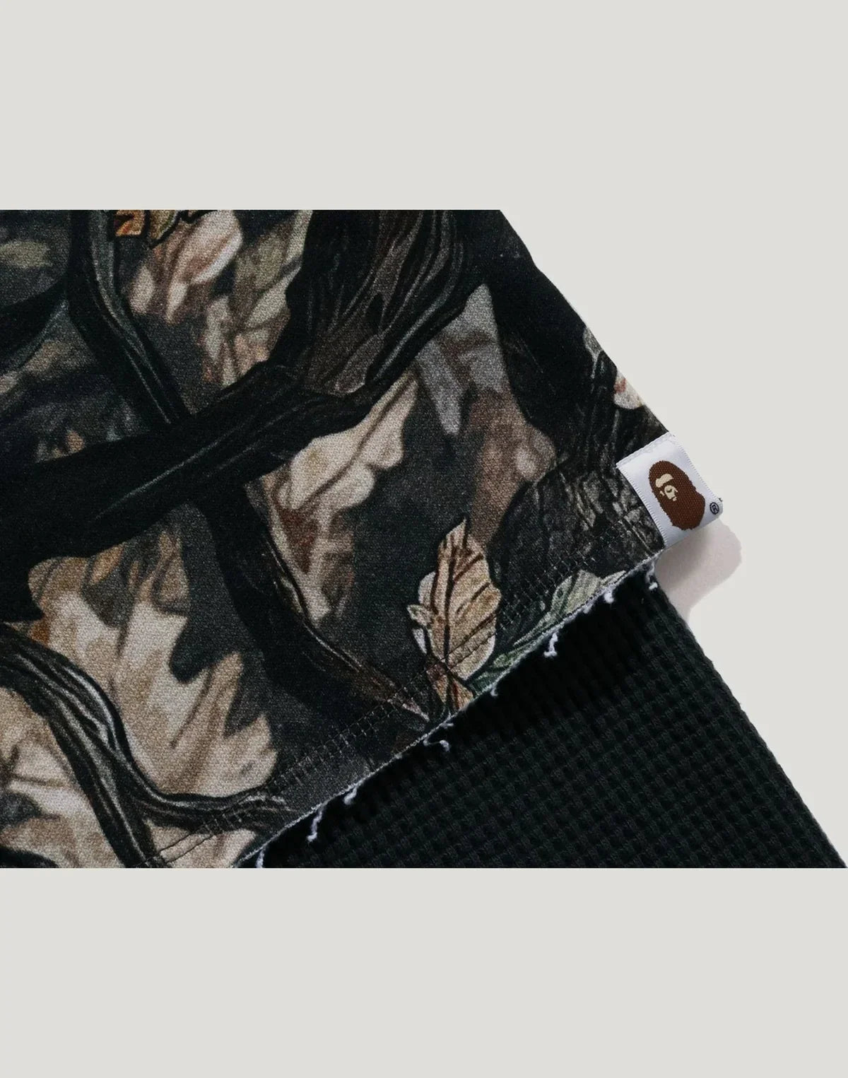 Men's Layered Camouflage Pullover Hoodie - Brown