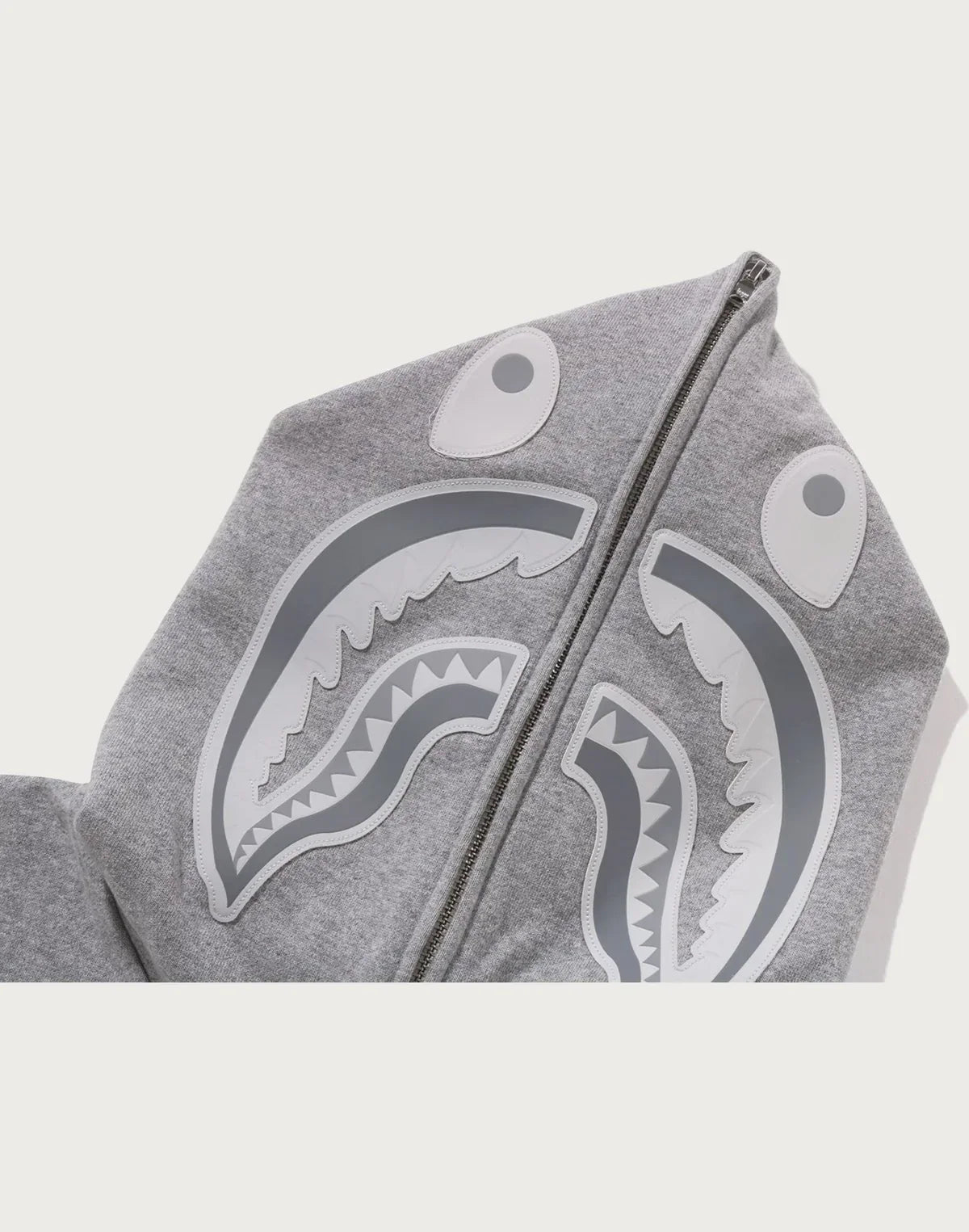 Relaxed Full-Zip Cotton Hoodie - Black