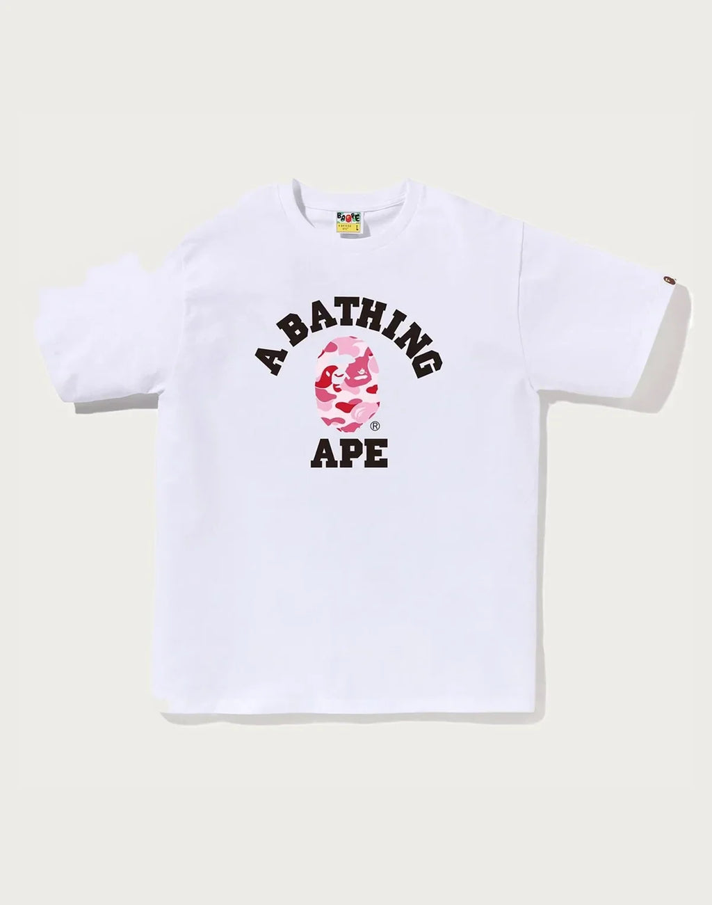 Men's Cotton Camo Graphic T-Shirt - White Pink