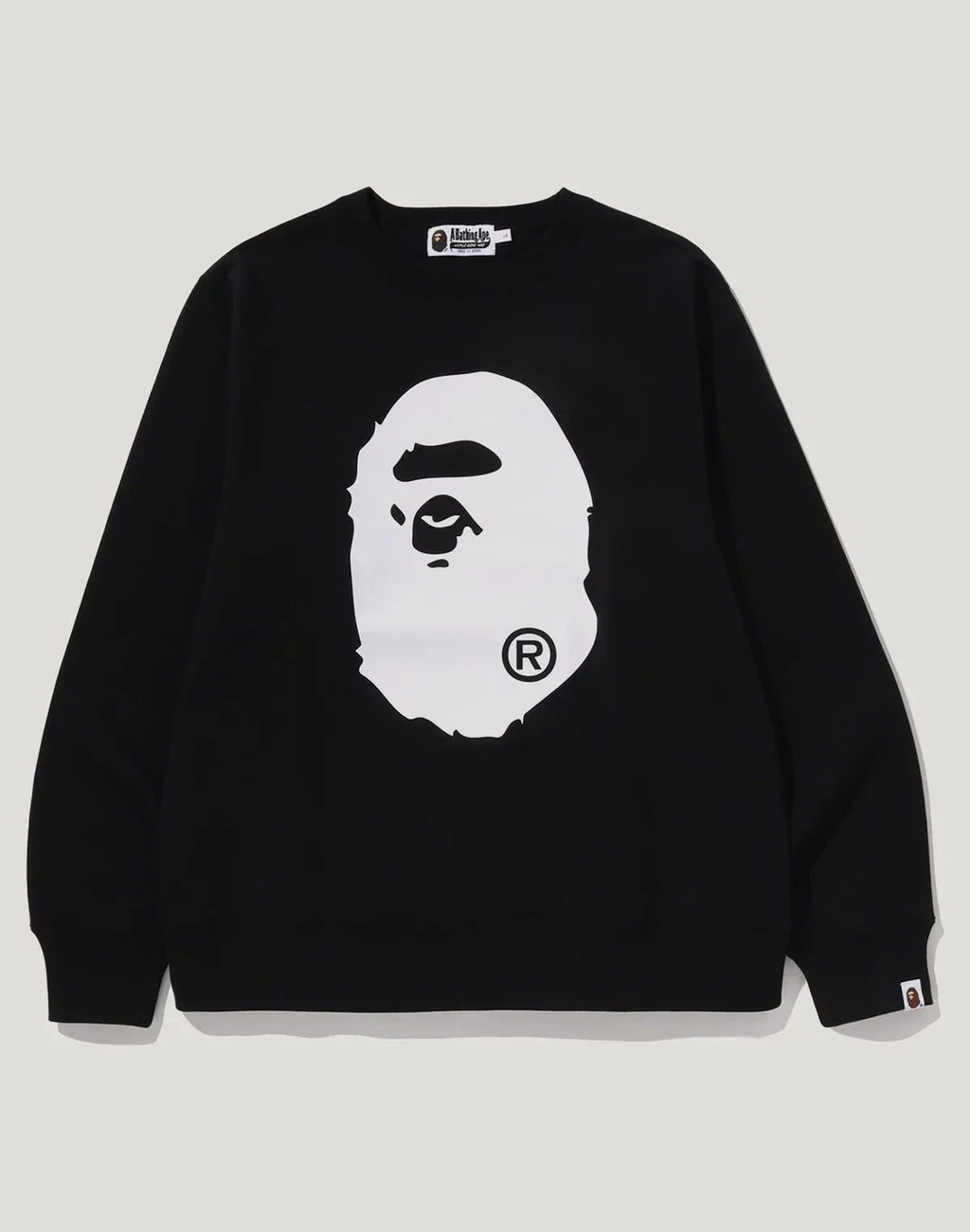 Men's Cotton Animal Graphic Crewneck Sweatshirt - Black