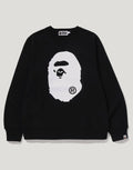 Men's Cotton Animal Graphic Crewneck Sweatshirt - Black