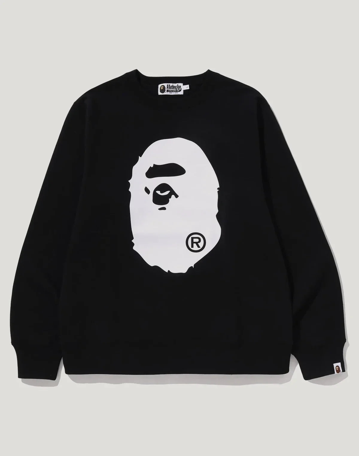 Men's Cotton Animal Graphic Crewneck Sweatshirt - Black