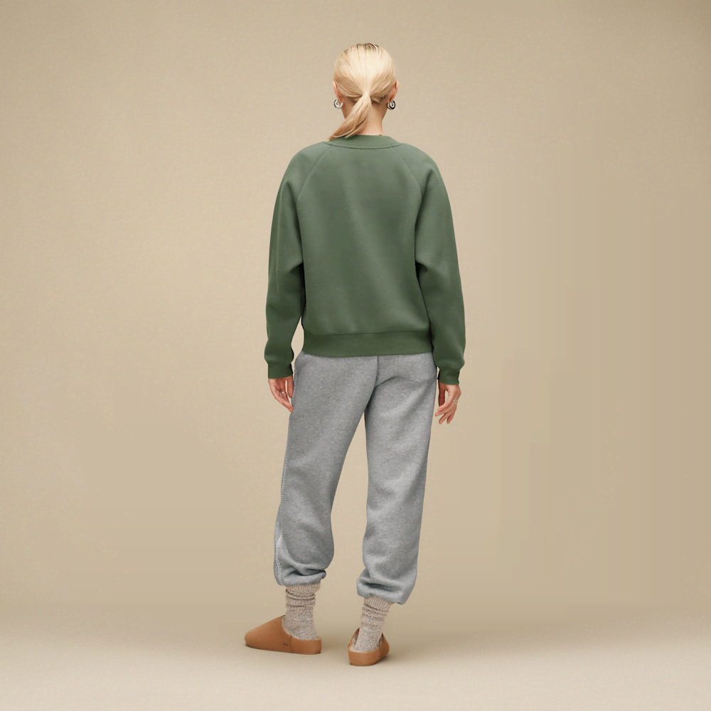 Women's Chenille Appliqué Crewneck Sweatshirt - Chestnut