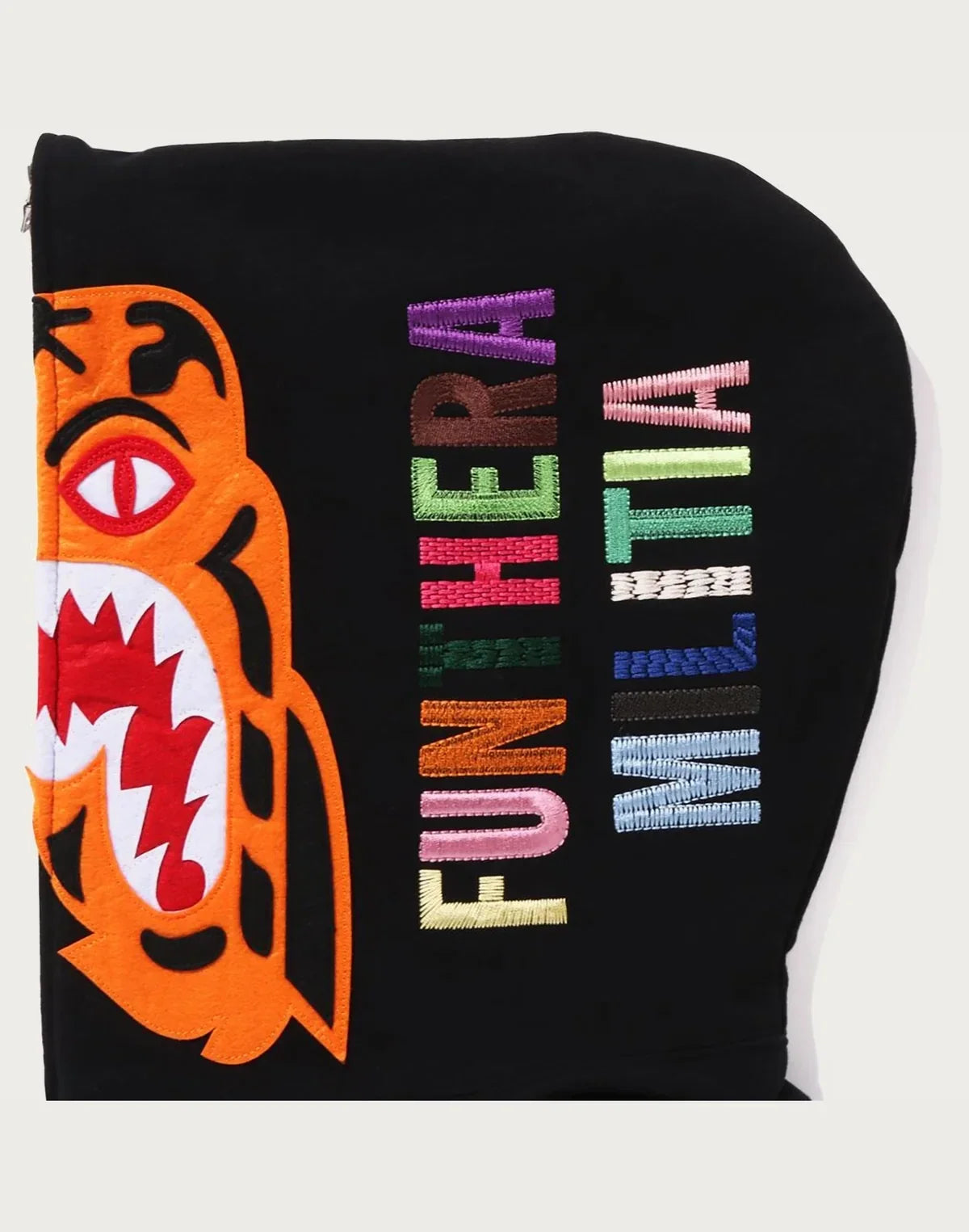 Men's Animal Graphic Full-Zip Hoodie - Black