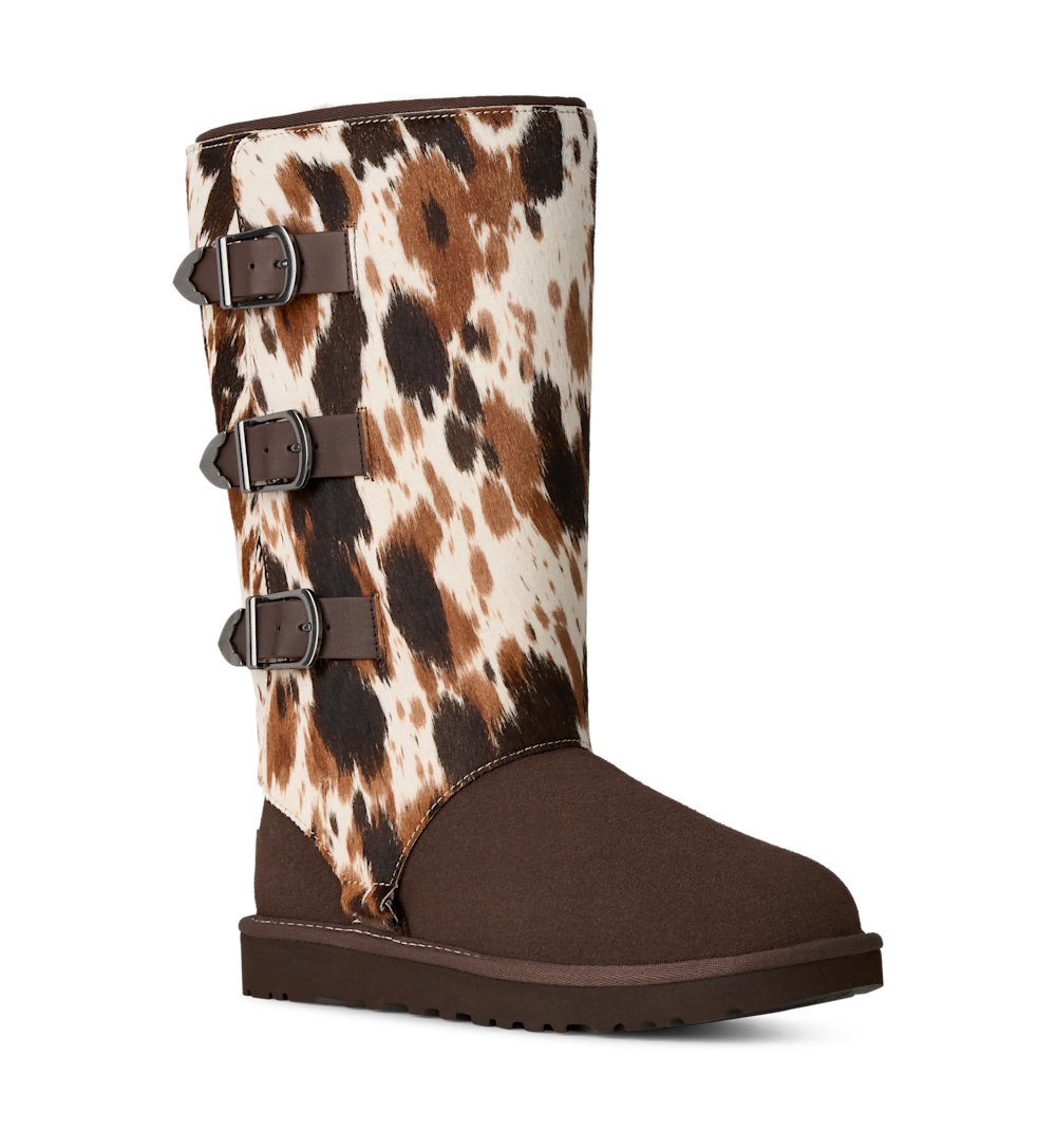 Women's Convertible Tall Cow Print Boot