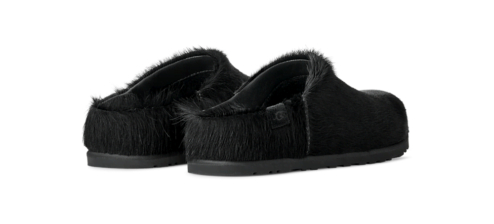 Women's Calf Hair Clog - Black