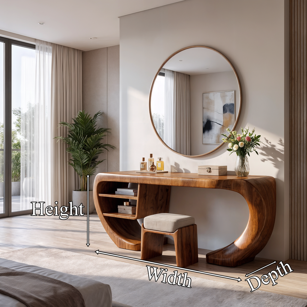 Modern Dressing Table With Open Drawer Design For Bedroom And Dressing Room