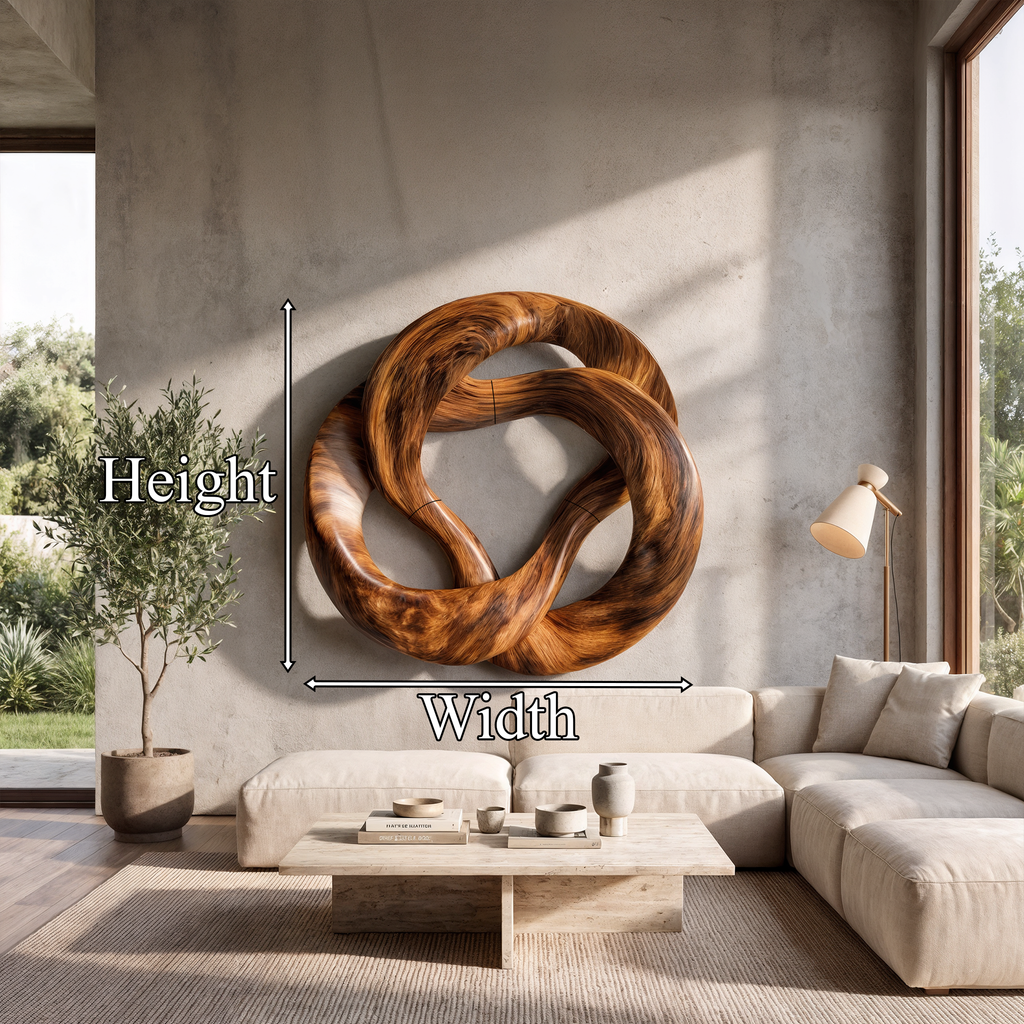 Mid Century Swirl Wall Art For Lounge And Bedroom