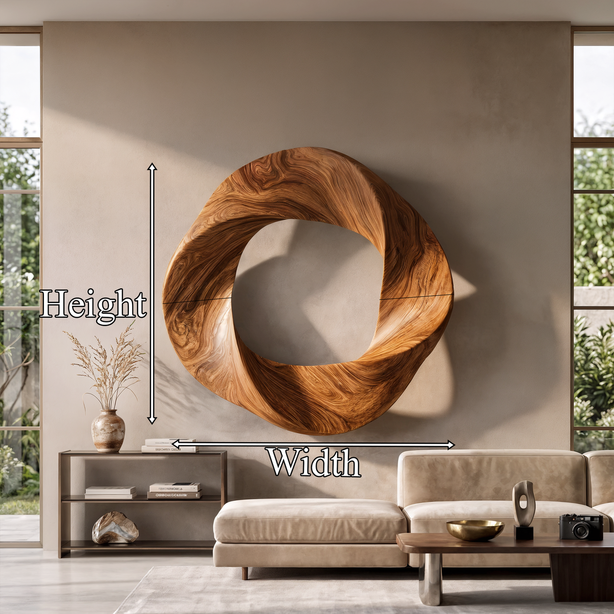 Contemporary Interlocking Circle Wall Art For Hallway And Bedroom