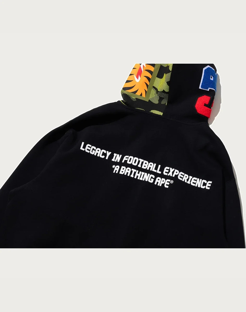 Relaxed Full-Zip Logo Hoodie - Black