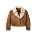 Women's Faux Suede Shearling Moto Jacket