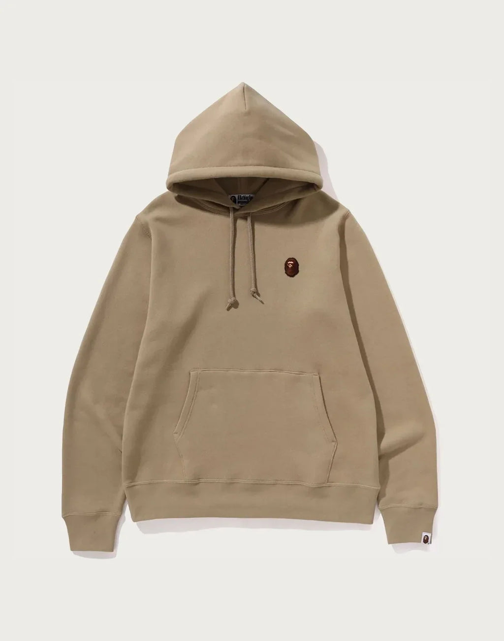 Men's Cotton Graphic Pullover Hoodie - Beige