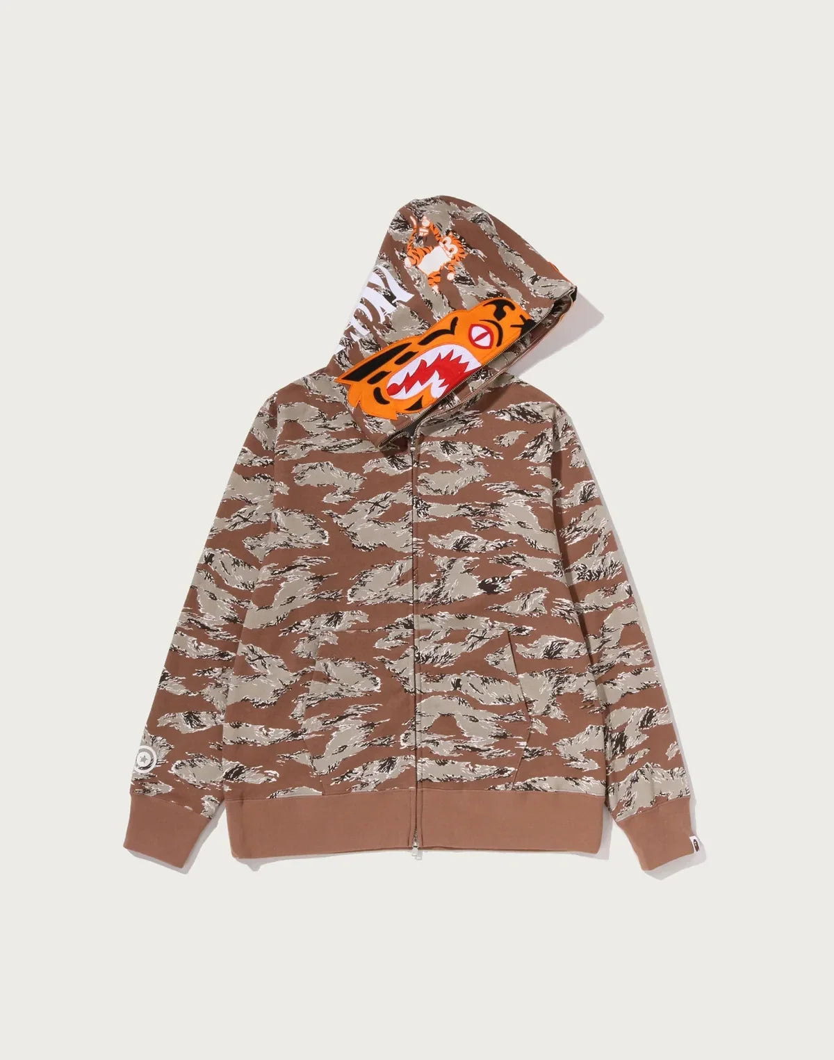 Men's Tiger Graphic Zip Hoodie - Green