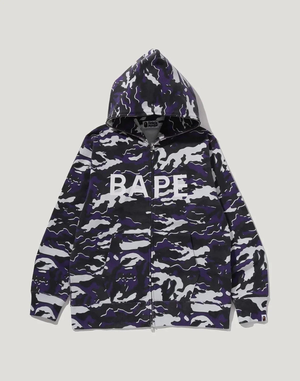 Men's Woodland Camo Full-Zip Hoodie - Purple