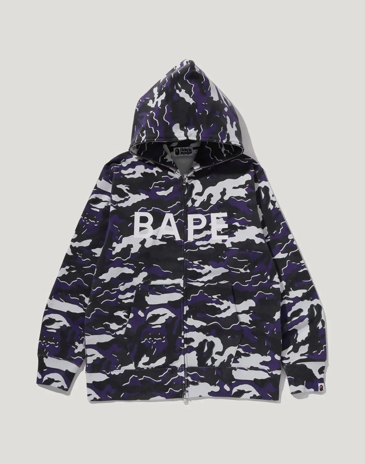 Men's Woodland Camo Full-Zip Hoodie - Purple