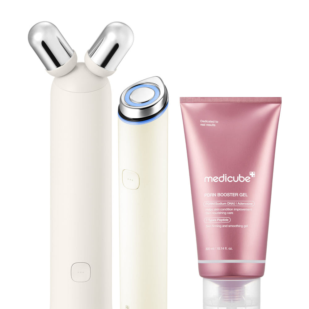 Pink Facial Roller & Cleansing Device Set