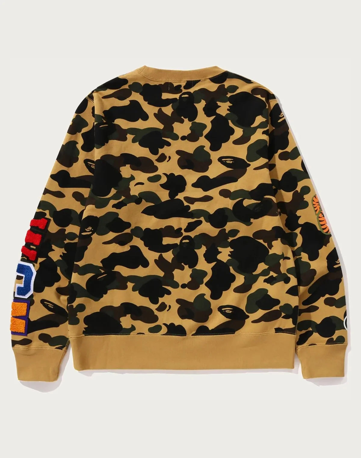 Men's Cotton Camo Graphic Crewneck Sweatshirt - Yellow