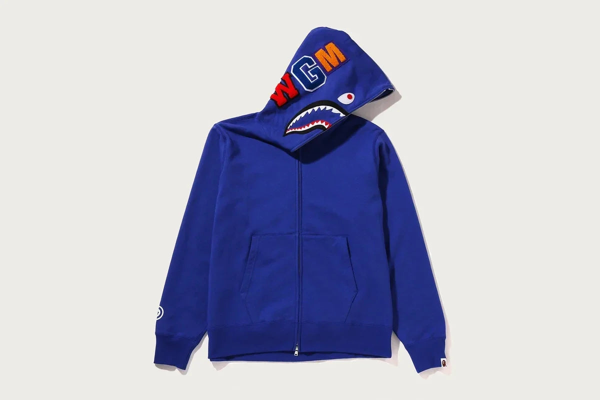 Full-Zip Graphic Hoodie - Black