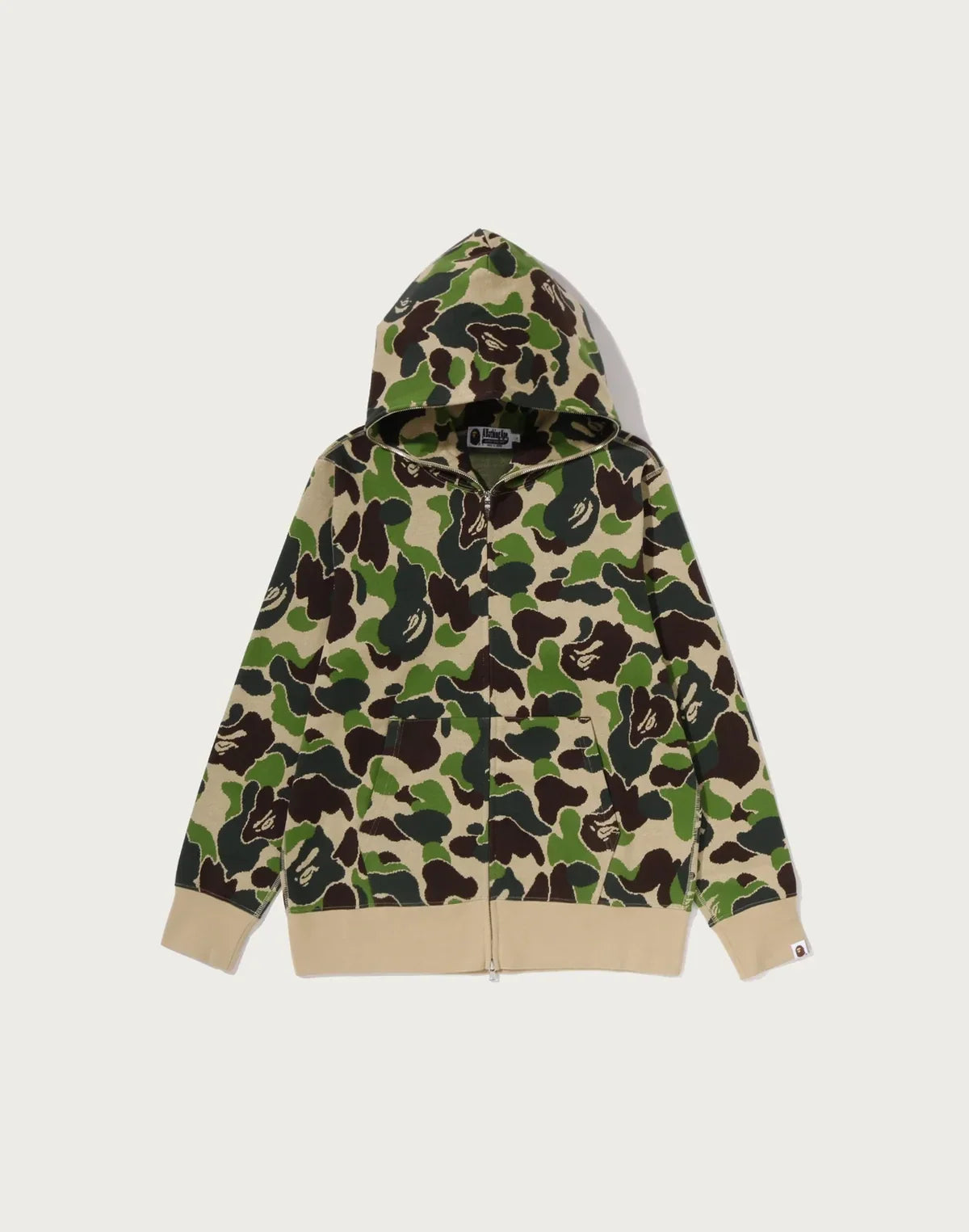 Men's Jacquard Full-Zip Hoodie - Pink