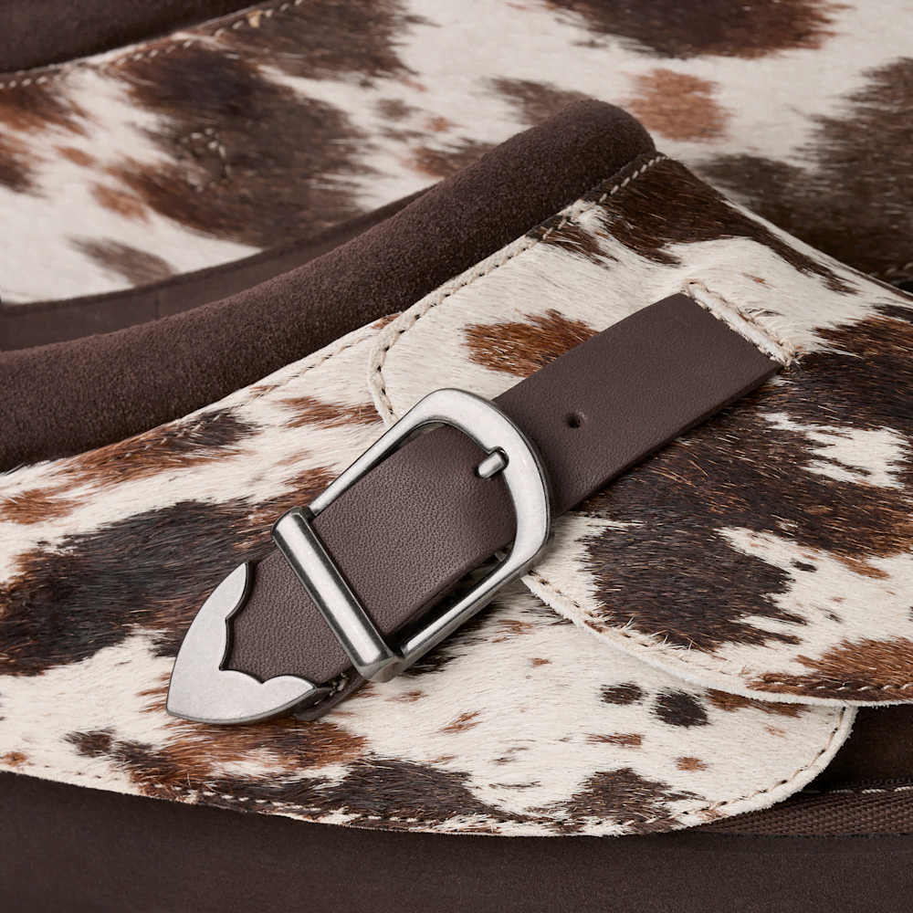 Women's Hand-Painted Cowhide Platform Mule