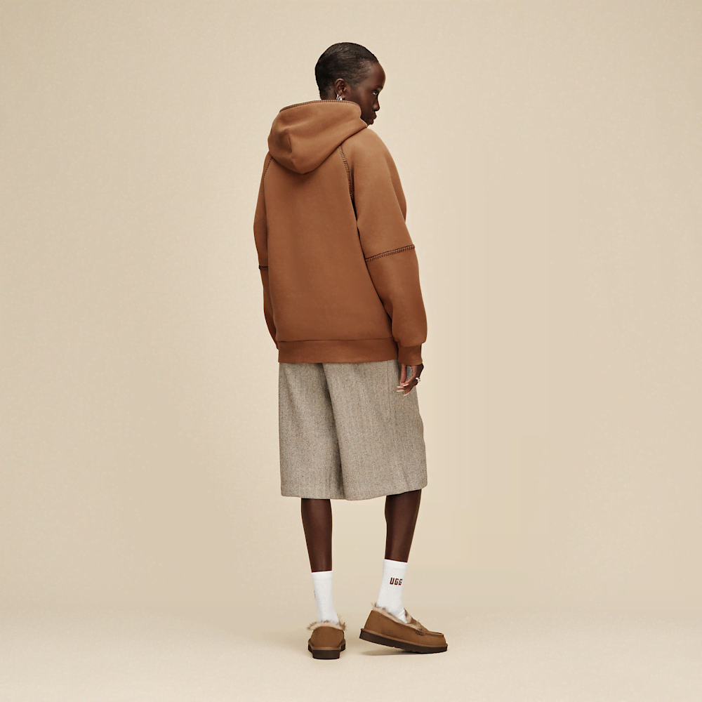 Women's Oversized Fleece Hoodie - Chestnut