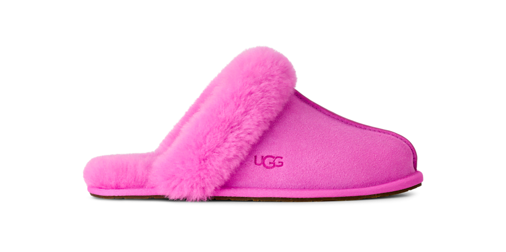 Women's Suede Sheepskin Slide Slipper - Espresso