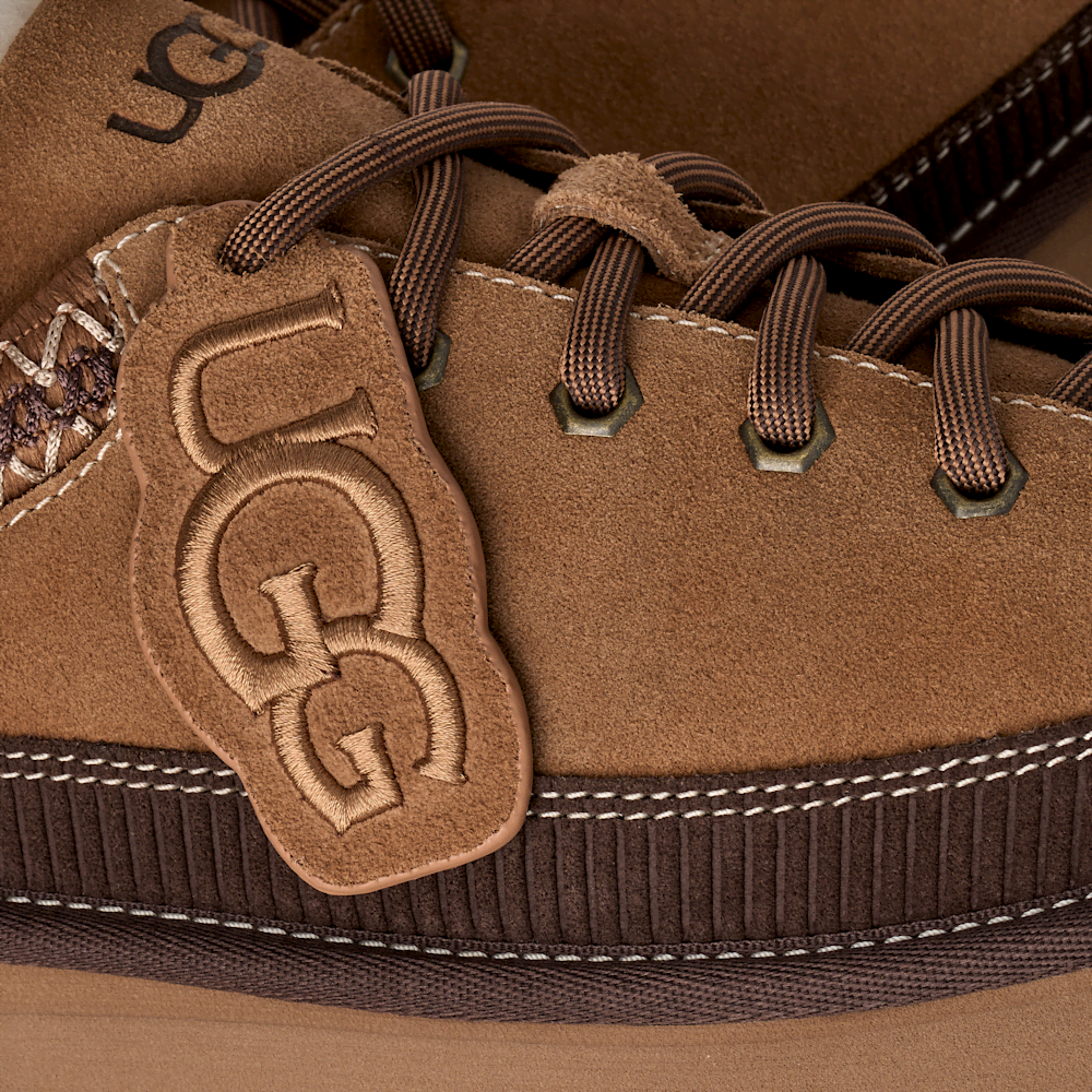 Women's Suede Lace-Up Platform Slipper - Sand