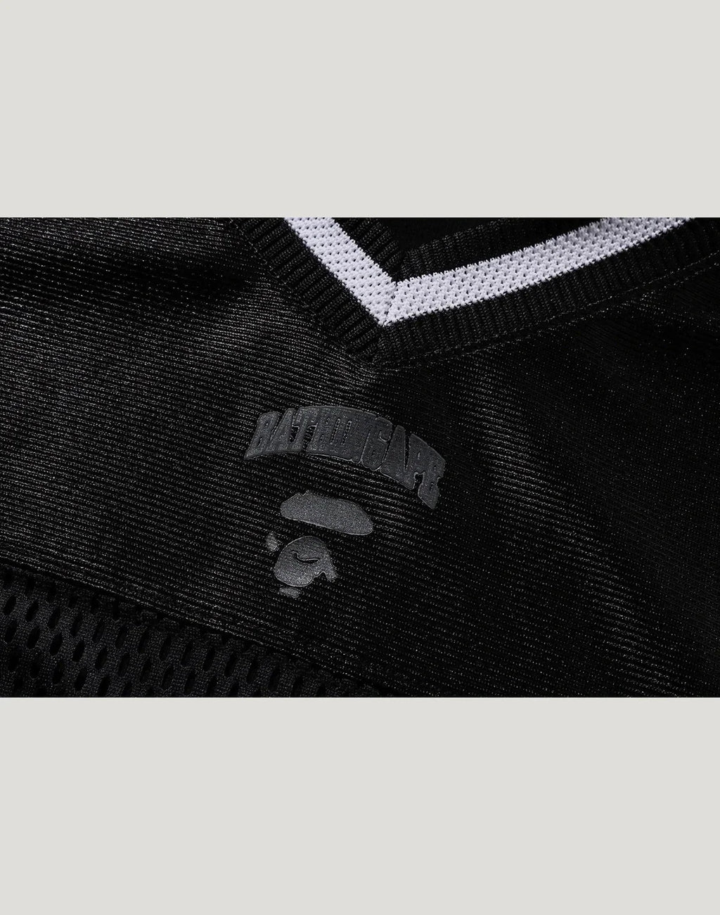Men's Mesh-Layered Relaxed Pullover Hoodie - Black