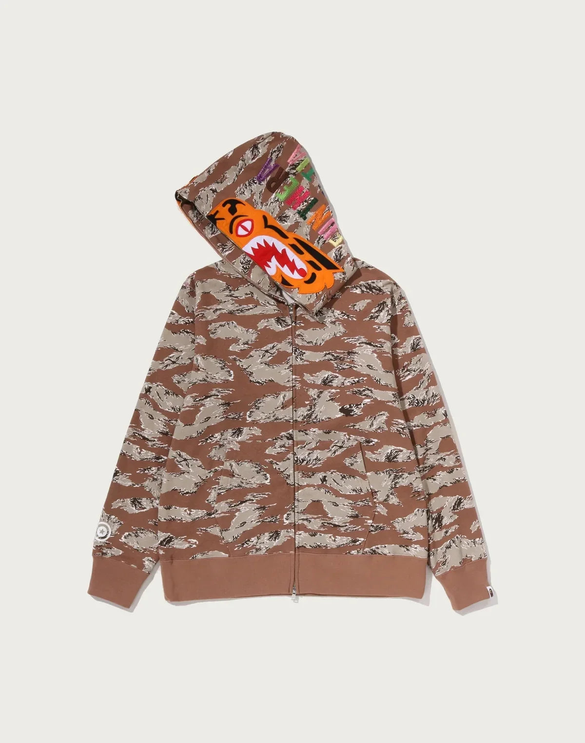Men's Tiger Graphic Zip Hoodie - Green