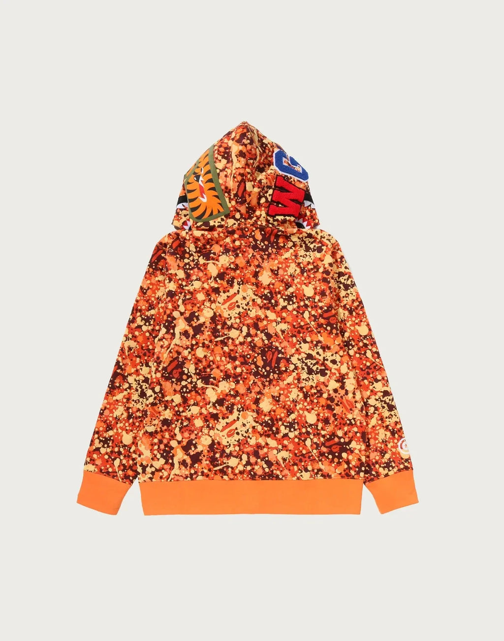 Camo Full-Zip Fleece Hoodie - Orange