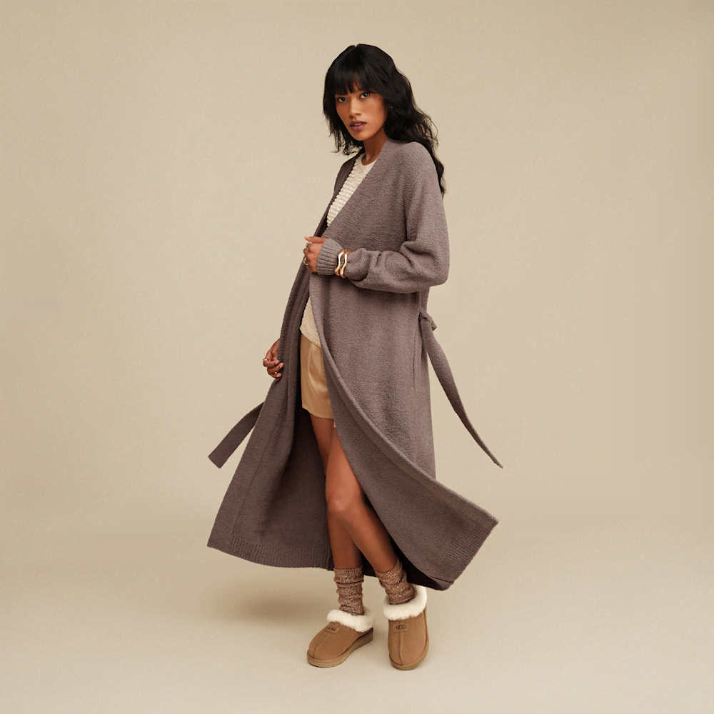 Women's Recycled Polyester Robe - Cream