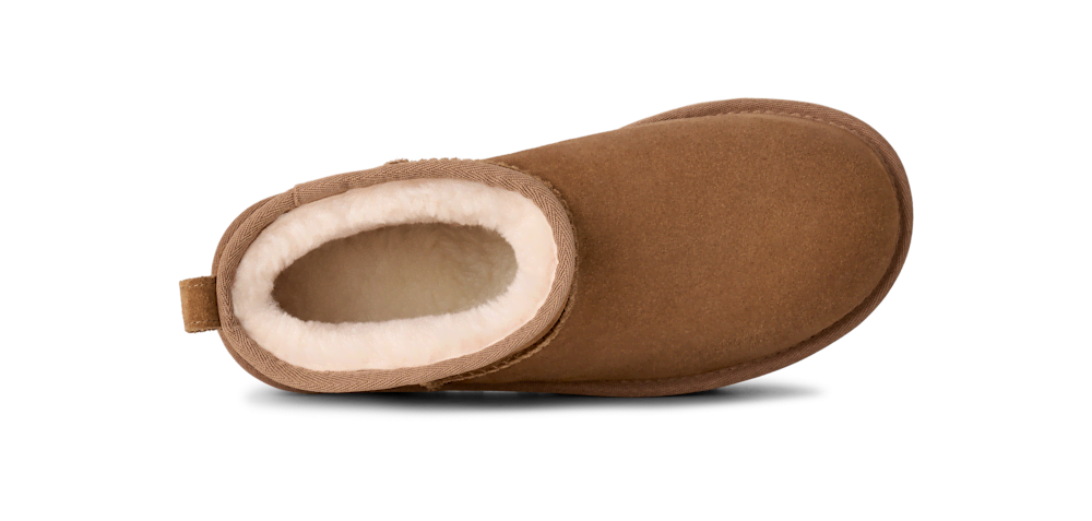 Women's Platform Ultra-Short Suede Boot - Sand