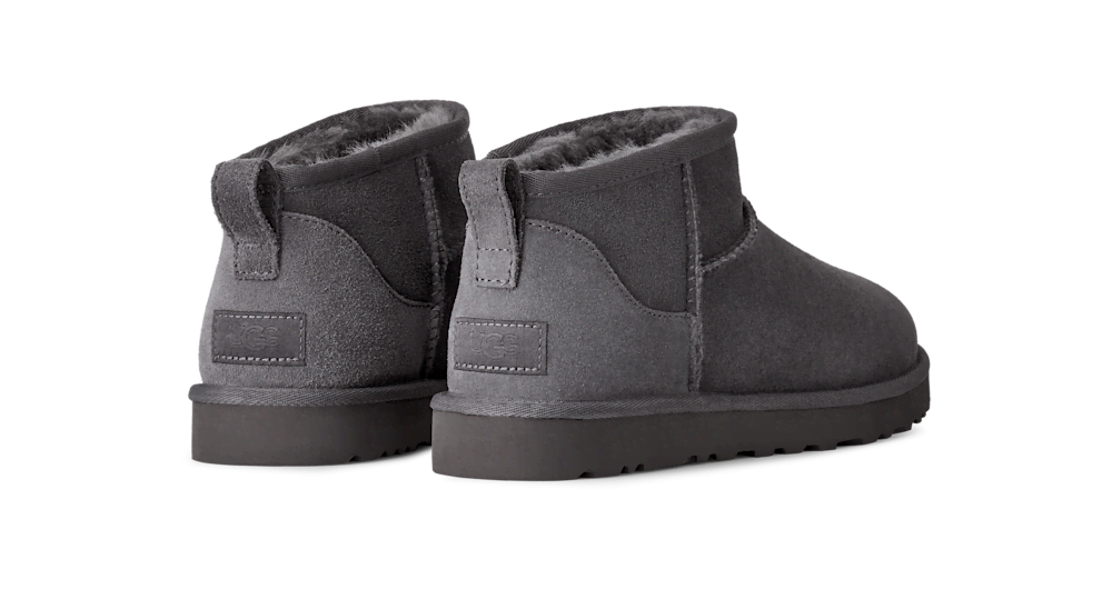 Men's Low Shaft Sheepskin Boot - Dark Grey