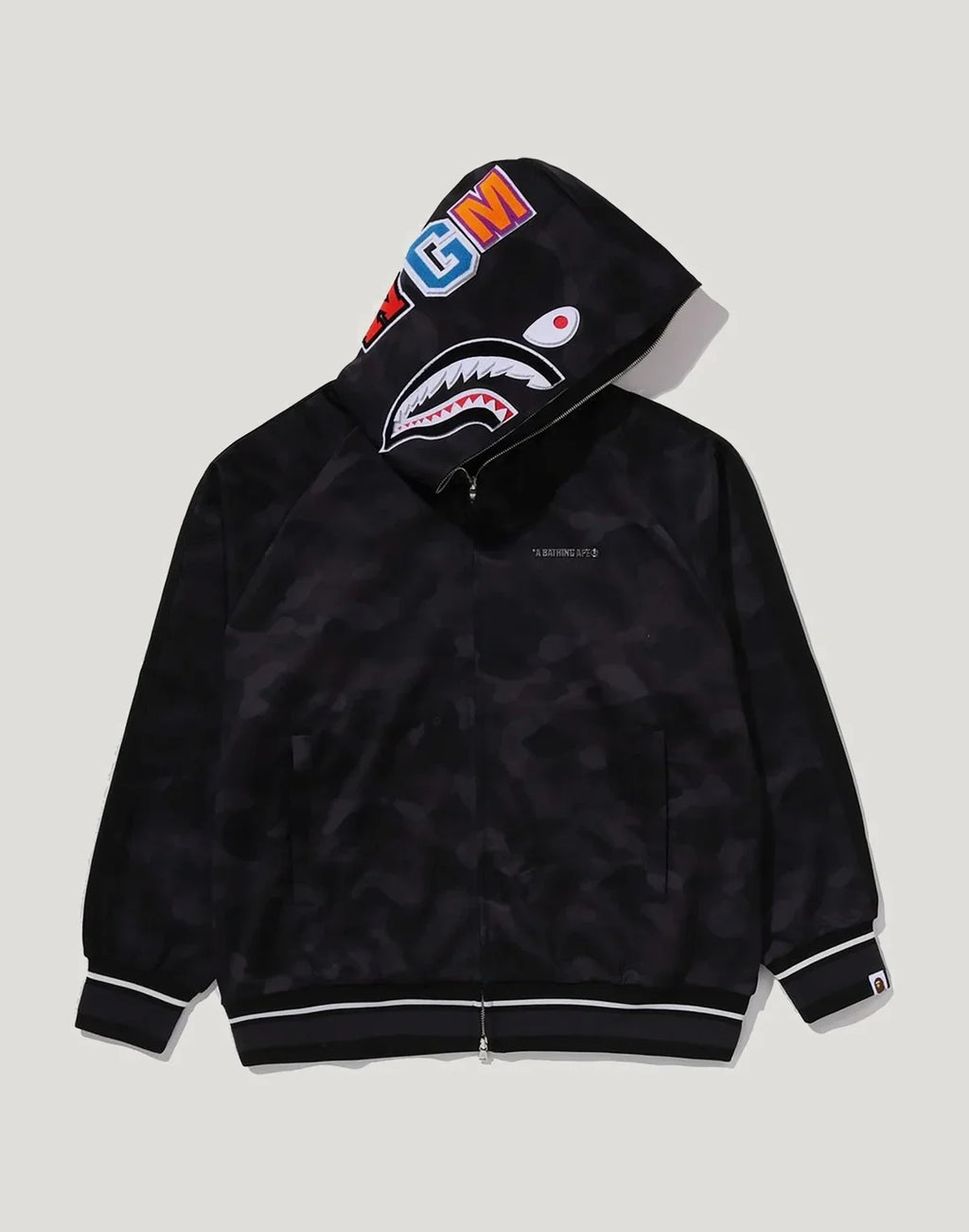 Camo Hooded Track Jacket - Purple