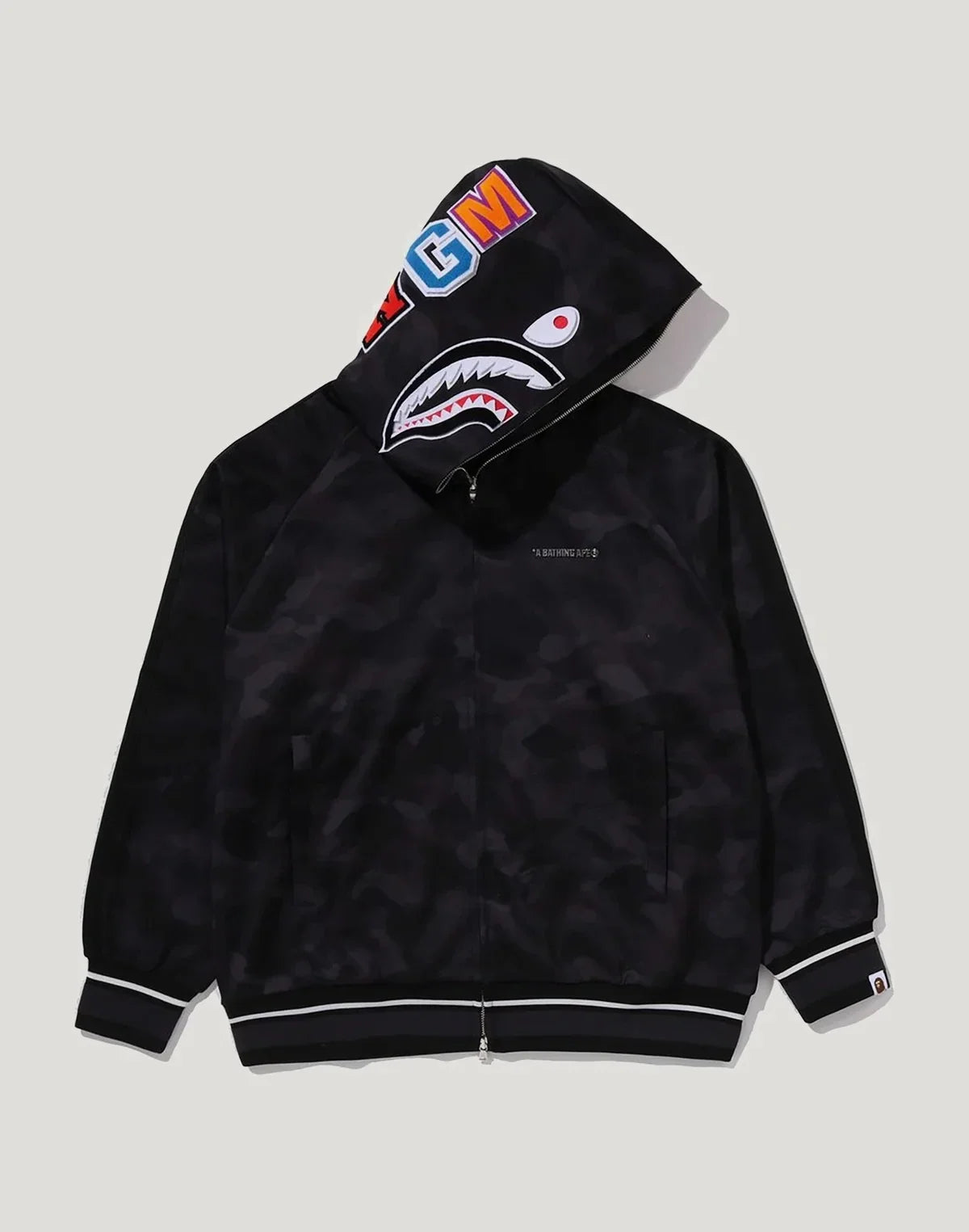 Camo Hooded Track Jacket - Purple
