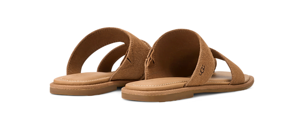 Women's Suede Toe Post Sandal - Chestnut
