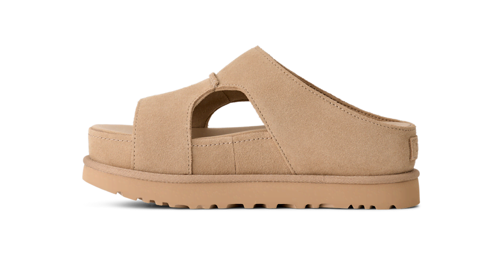 Women's Suede Cutout Slide Sandal