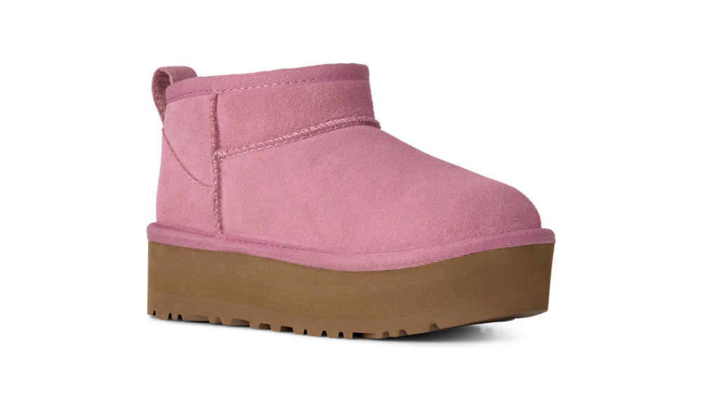 Kids' Suede Platform Ankle Boot - Sand