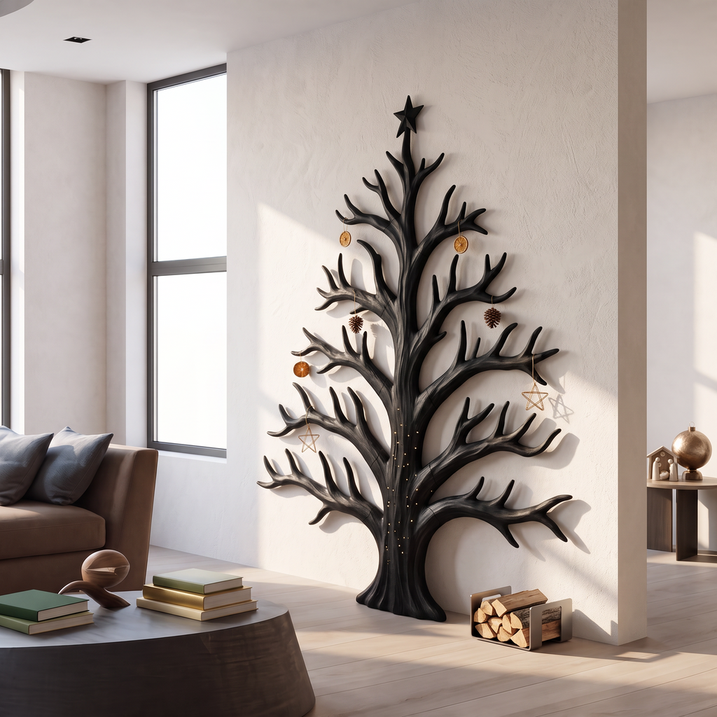 Modern Christmas Tree With Bare Branch Design For Living Room
