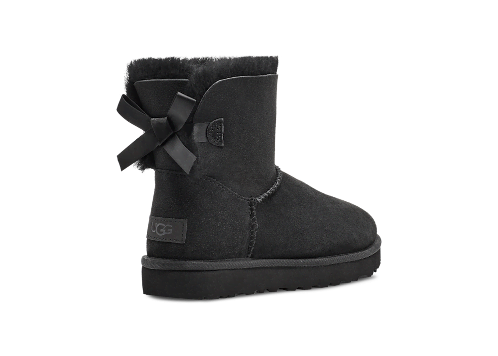 Women's Mini Sheepskin Bow Boot - Moonlight